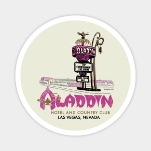 Retro Vintage Aladdin Hotel and Country Club Las Vegas Nevad Magnet